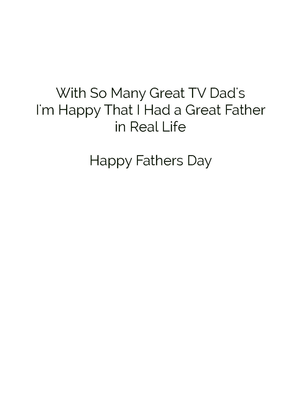 Happy Father's Day-The Real Thing