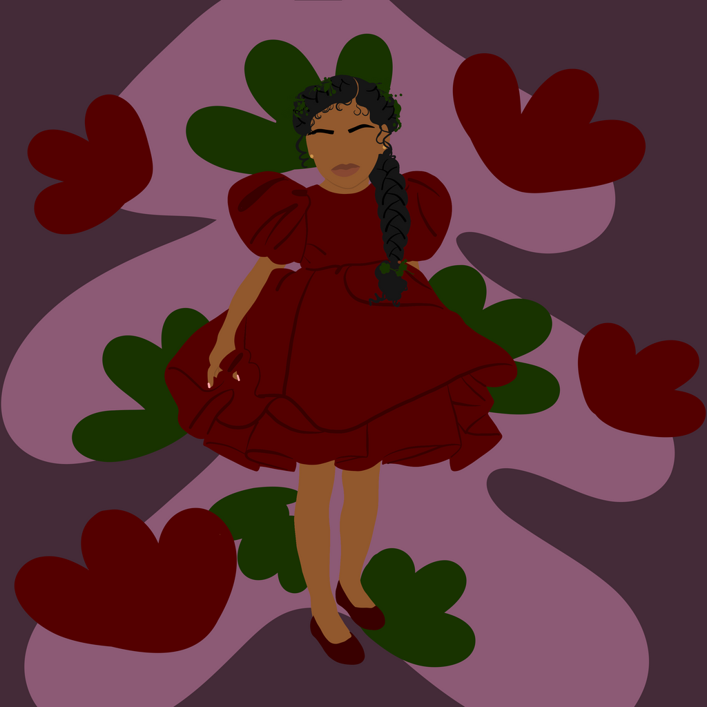 Little Girl in Dress-Wrapping Paper Little Girl in Dress-Wrapping Paper