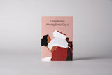 Kissing Santa (Package of 8)-Blank Inside