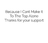 Thank You-Can't Make It Alone (Pack of 10)