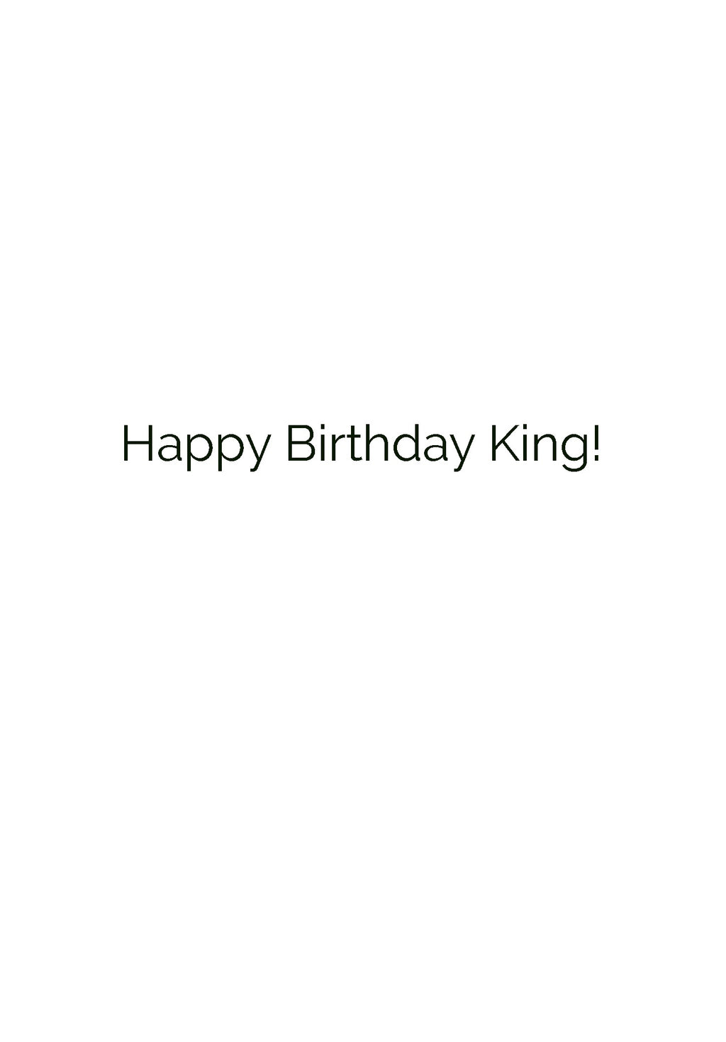 Happy Birthday King