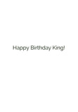Happy Birthday King